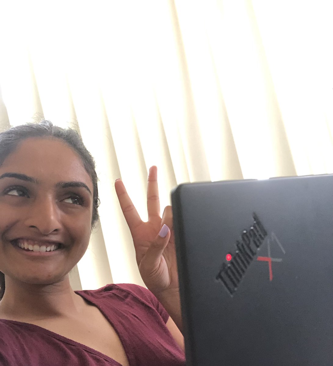 DivyaNair2001's tweet photo. Remote working is so coool. Wrapping up the week! #WeAreCisco #CiscoIntern https://t.co/RTxxUIXV95