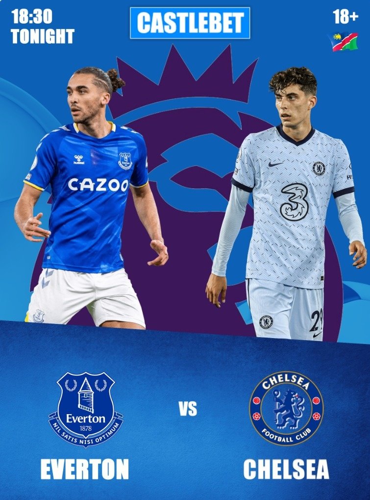 CastleBetNa's tweet photo. CastleBet ⚽ Match of The Day 🔥💪. Bet on https://t.co/wLRBYW9Urf | *142*234# #PremierLeague #EVECHE #Everton #Chelsea #Castlebet #Namibia https://t.co/UookdzfFLL