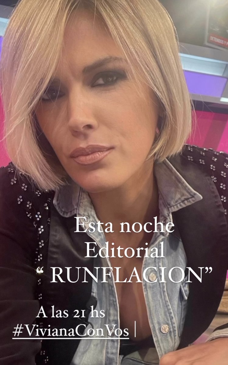 Esta noche!!
Editorial 

“RUNFLACION”

#VivianaConVos