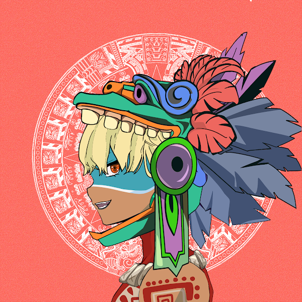 Thanks and congrats to @j_t00ns for minting this #Aztec beauty! 
His name is Icxixoxouhqui, a mexican bird named in honour of the God of Sky. 
#nft #animenft #NFTcollections #animeart