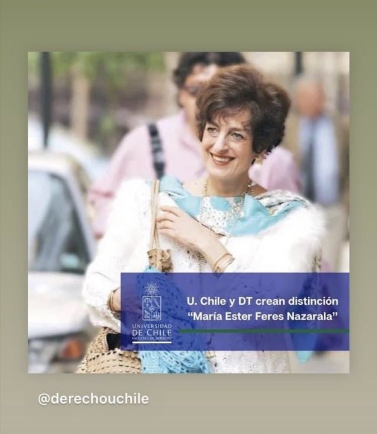 Merecido reconocimiento para nuestra inolvidable y querida amiga María Ester Feres . Nos hace mucha falta pero su legado siempre estará entre nosotras/os. <a href="/juangomu/">juan</a> <a href="/ramoraleso/">rodrigo morales</a> <a href="/joseluisugarte/">Jluc</a> <a href="/coraje_civil/">Jaime Ensignia</a> <a href="/betgerber/">Elisabet Gerber</a> <a href="/ClarkClarkm/">Regina Clark </a>