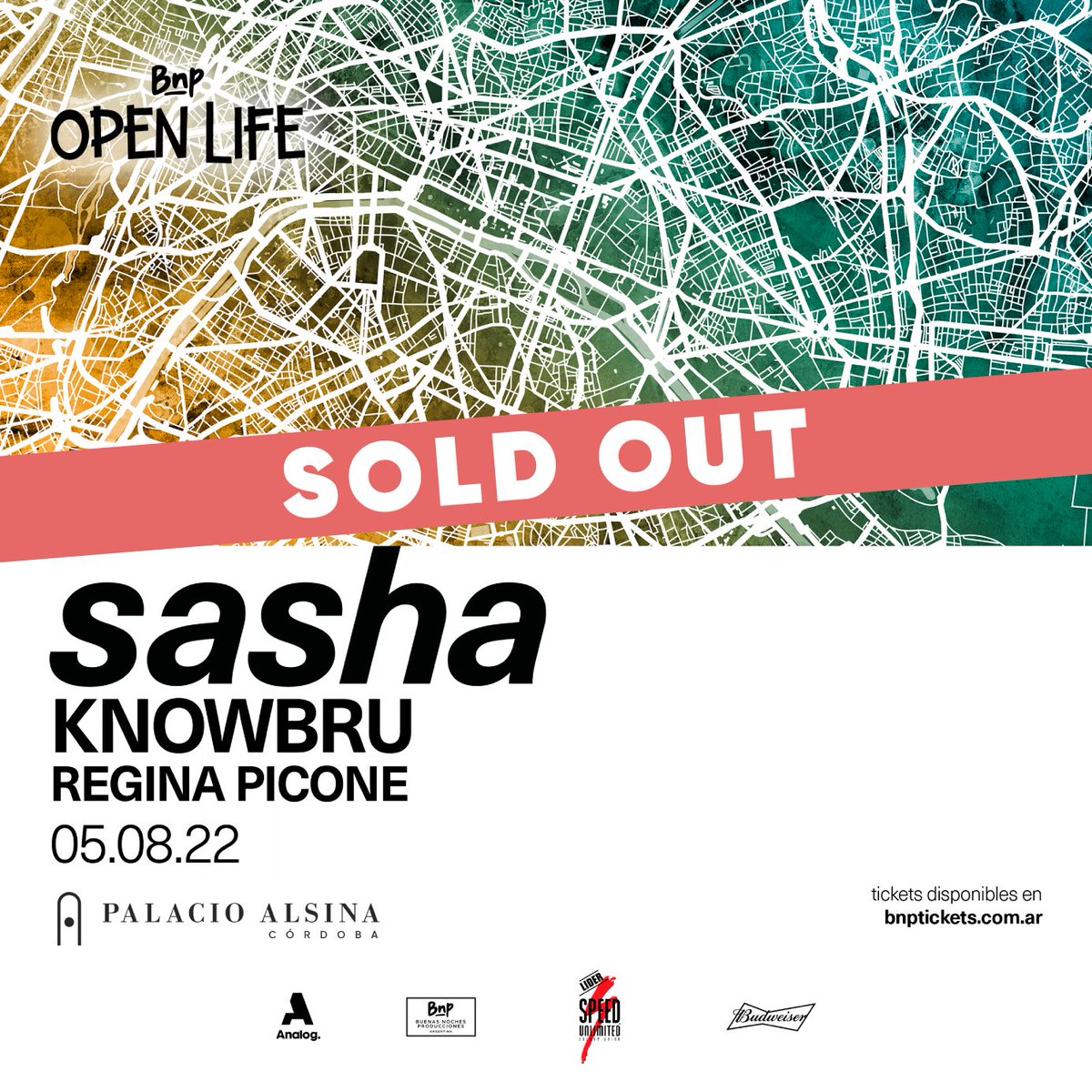 BuenasNochesPro's tweet photo. OPEN LIFE en 
Palacio Alsina Cordoba @speedunlimited_

MAÑANA / 5 AGOSTO

#Sasha #Knowbru #SuyaiMusic #ReginaPicone #OpenLife #OpenLifeClub #Mas2Decades #CordobaOpenLife #BNP #PalacioAlsina #house #dj #electronicmusic #technomusic https://t.co/28F7chSB6n