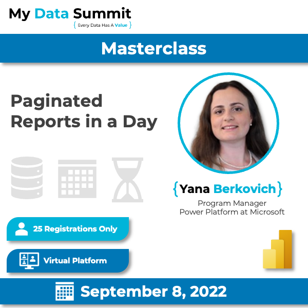 Yana_Berkovich's tweet photo. #PowerBI #Community Join me for #PRIAD Paginated Reports in a Day, make sure you get your ticket for My Data Summit 2022 and use Coupon Code: MDS-MCL-10 at checkout https://t.co/lZw3Rk8uP6
for 10% off #Mydatasummit https://t.co/11YkWHvHWY