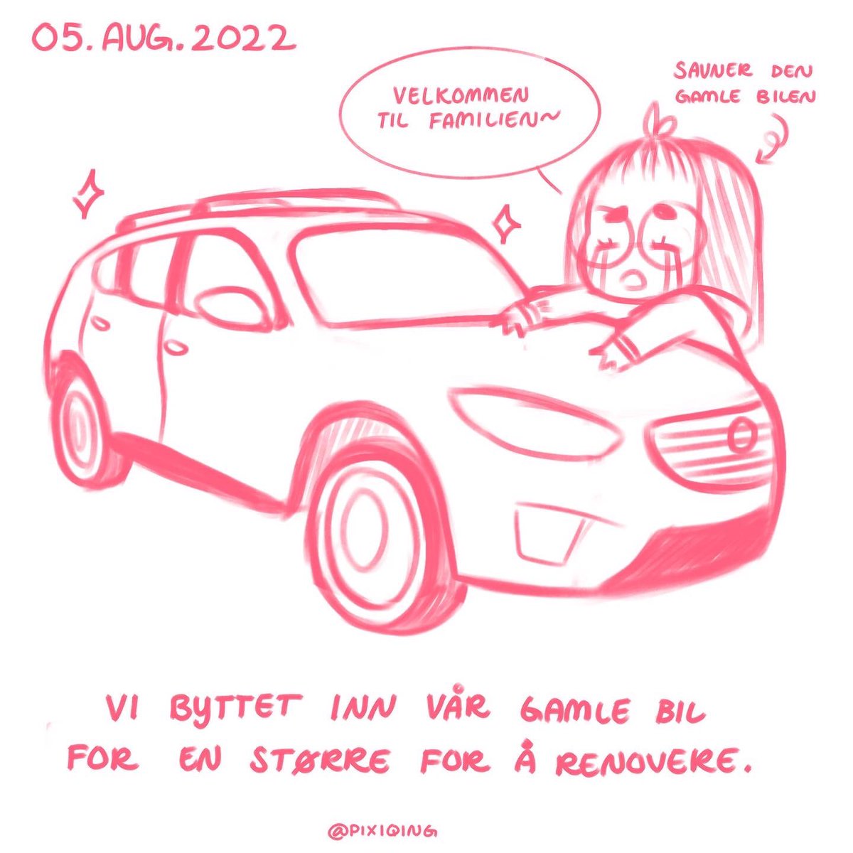 pixiqing's tweet photo. I almost didn’t know what to draw today bc I’ve been so tired 🥲 #LanguageLearning fun fact that my husband corrects my sentences and helps me with vocabulary LOL https://t.co/NvT3UA4YyN