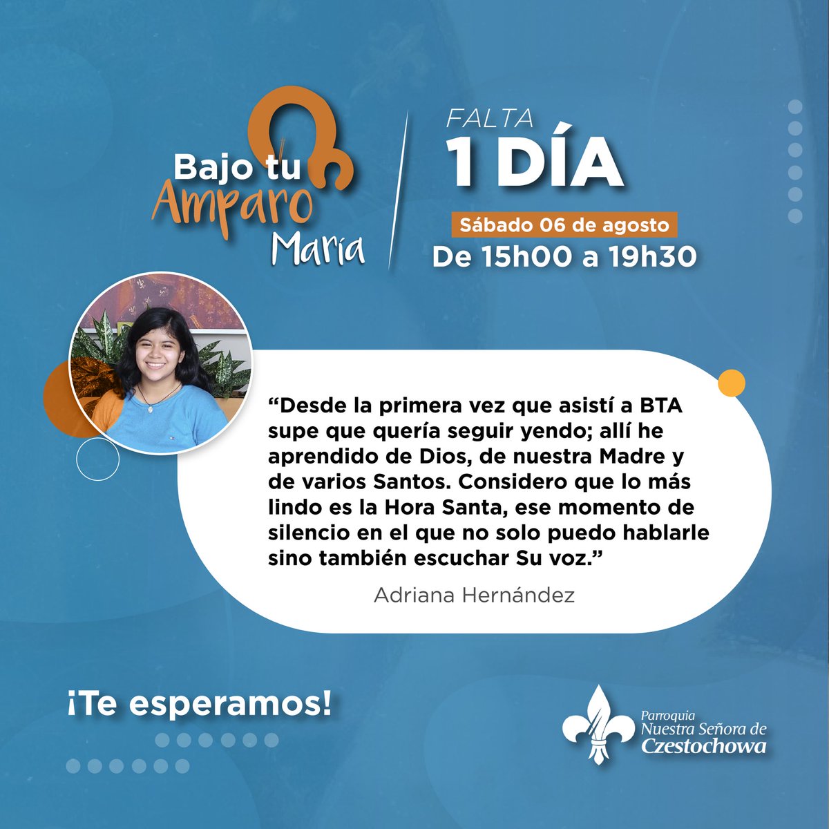 CzestochowaEc's tweet photo. 😍¡Estamos ya contando las horas para todas las sorpresas que les preparamos! 🥳
 
Por si no lo haz hecho ¡Aún tienes tiempo de inscribirte! 👀
👉🏻 https://t.co/NBzMf9QFRk 👈🏻

#BTA #María #Czesto #Familia #Agosto https://t.co/vnRt7JQCRJ