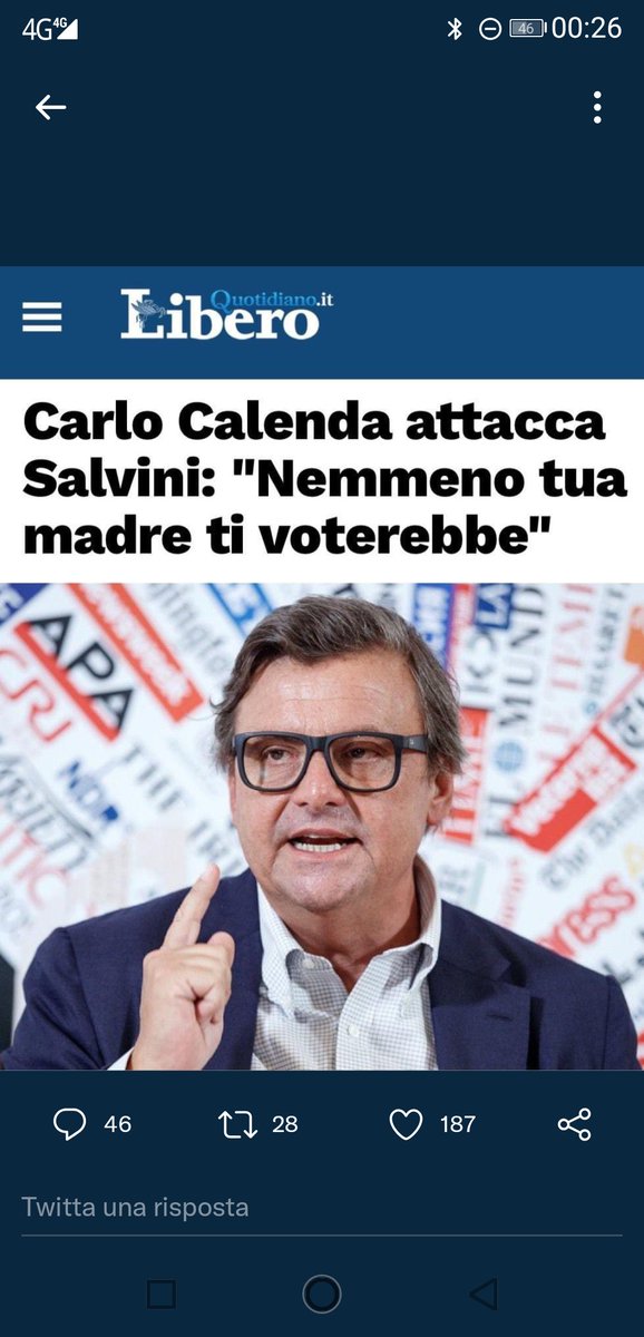 aciapparoni's tweet photo. Tutte le opinioni devino essere libere e rispettate, ma questo modo di esprimersi e di fare politica francamente è orripilante. L'arroganza della (presunta) superiorità morale di chi si finge liberale, e invece rientra appieno nei canoni della sinistra italiana #Salvini #Calenda https://t.co/b0pmmjrMTV