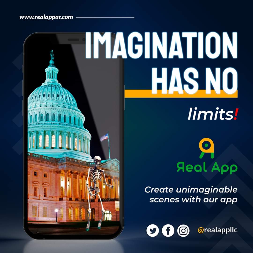 RealAppllc's tweet photo. Real App 📲 gives you the chance to create unimaginable scenes and let your imagination run 🌈 wild supported by #AugmentedReality and geolocation 📌.
Soon you will know more about us, wait for us 😎
.
.
.
#RealApp #app #ar #vr #notlimits #believe #faith #unimaginable #nft https://t.co/FR0EdWXctD