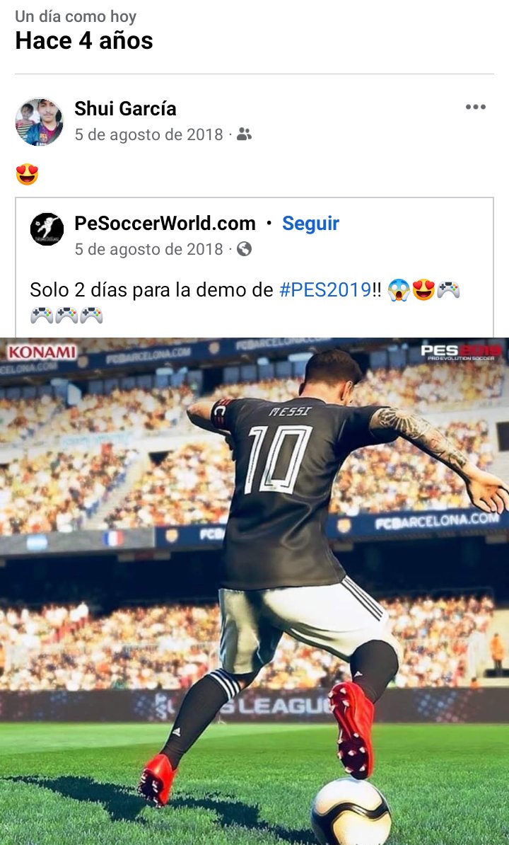 angelyjavier40's tweet image. Vaya recuerdo!
Tal vez el mejor juego de ésta generación 🤟🎮
#PES2019PS4