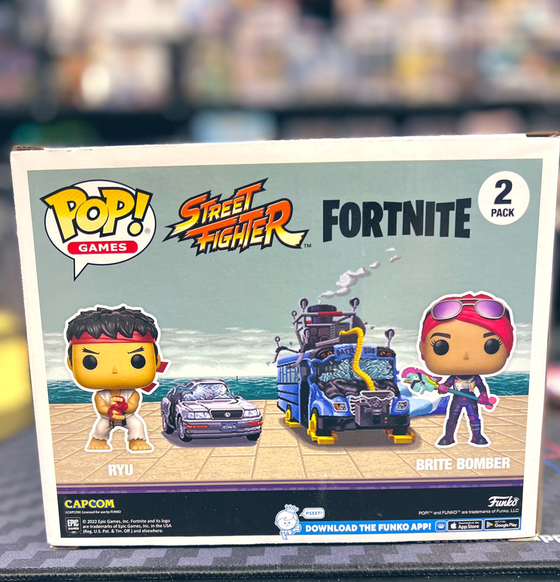 RT and follow @themightyhobby for a chance to WIN this Fornite duo 2-pk POP! #funko #funkopop #Giveaway #fornite #StreetFighter #britebomber #RYU