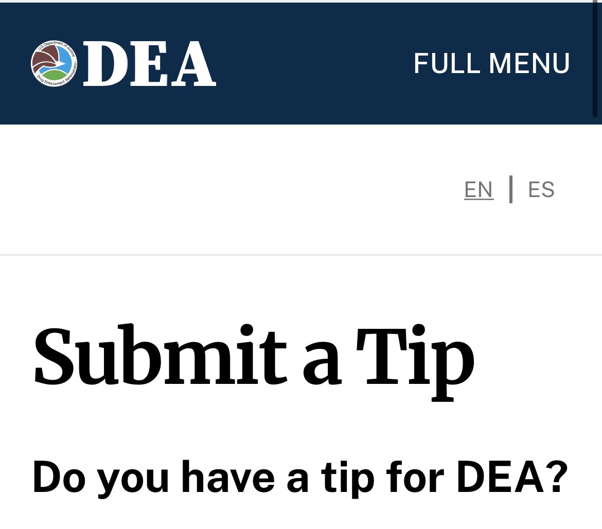 Matt Walsh on Twitter "Submitting a tip to the DEA right now to report