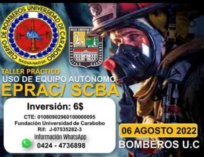 bomberuc's tweet photo. Cuerpo de Bomberos de la Universidad de Carabobo y municipio Naguanagua

#Formación
06 de agosto 2022

Equipo de protección respiratoria autocontenido (EPRAC) o SCBA (del inglés self-contained breathing apparatus)

@bomberuc 
Disciplina, Estudio, Abnegación https://t.co/SMQMSGHoPV