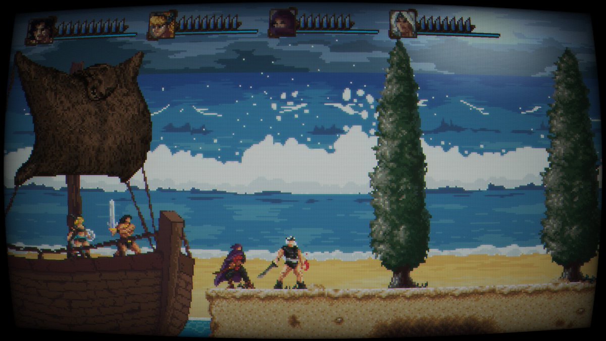 Abathor_Game's tweet photo. Finally we present the first progress of Abathor, an #Indie #4Player 2D #hackAndSlash for Retro #Arcade lovers.  Expected #Kickstarter launch: late 2022-early 2023. We'd love to have your feedback while developing ❤️

#IndieGames #PixelArt #indiedev https://t.co/ApDHvnGG0P