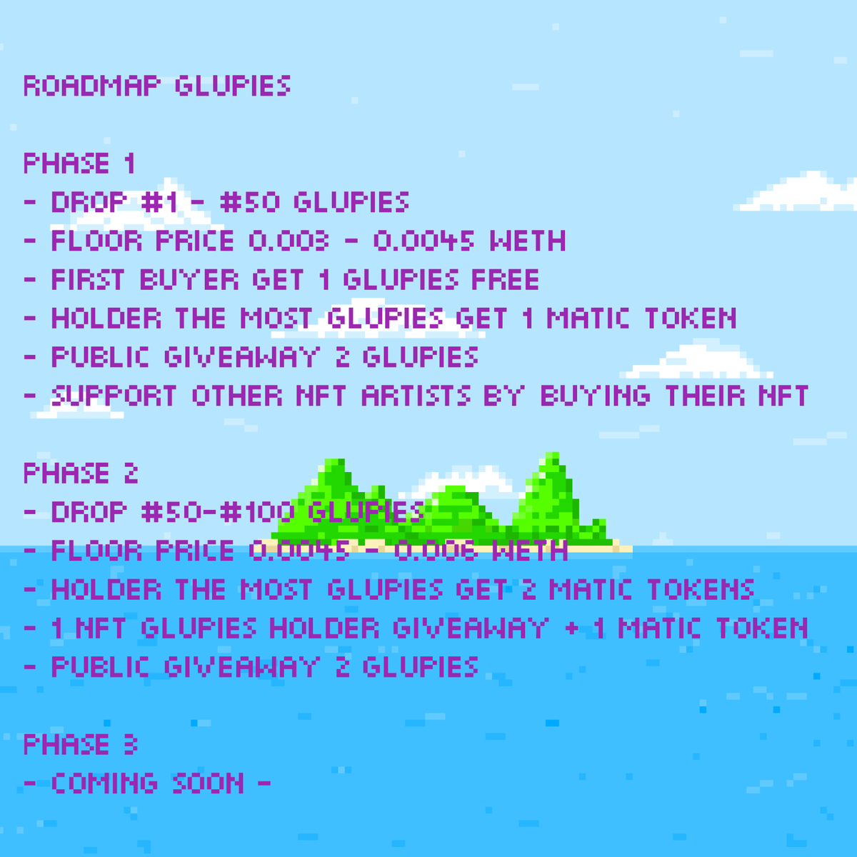 glupiepe's tweet photo. ‼️#roadmap Glupies ‼️
Check the collection Glupies ⬇️⬇️

https://t.co/NW9q884zrQ

#roadmap #NFTs  #NFTJapan #NFT宣伝枠 #NFT買います #NFTRelease https://t.co/W5BO3WoQRW