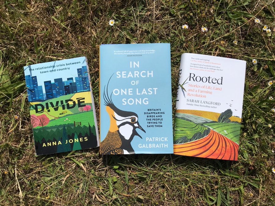 JulietBlaxland's tweet photo. @RobGMacfarlane @passingplace @joguldi @DeliaFalconer @wodworm #Divide @Jonesthejourno, #InSearchOfOneLastSong @PaddyCGalbraith and #RootedBook @wigsandwords… 📚🌿🕊 #nature #countryside #books https://t.co/i6H76Rja0h