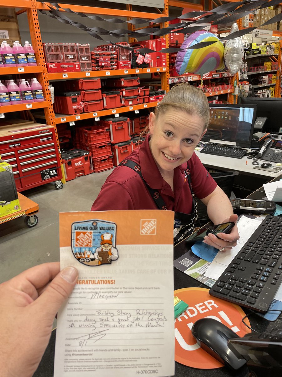 Again, Maeghan never holds the “thing”…. Much to busy and much going on!  But she took enough time to look up to be awarded Specialist of the Month for July!  Keep it rockin’!