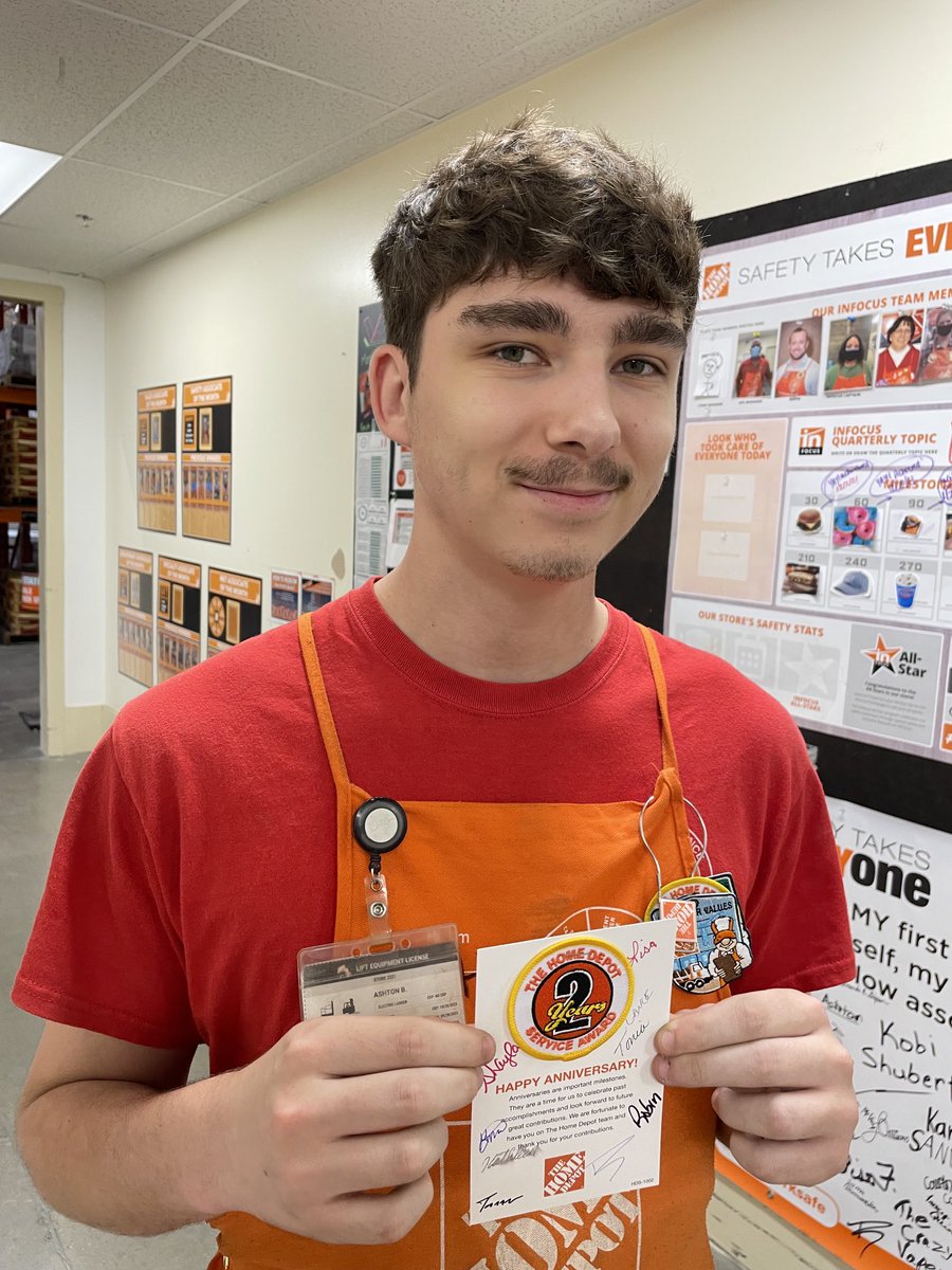 Ashton!  Congrats on TWO YEARS!  And thank you for your attentiveness to safety!  You’re a role model in more ways than one!