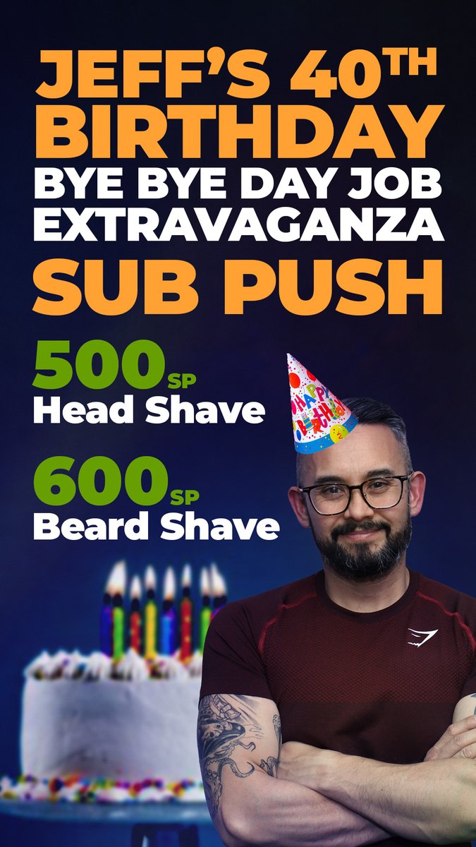 fitforpurposetv's tweet photo. Today I turn 40, so what better celebration than an 8 hour workout training for #RedBullDefiance! 🏃‍♂️🚵‍♀️

Joing @iamfallfromgrace and myself as we push ourselves, and if we make our sub-goal push we'll have a live head shaving!

Live on Twitch RIGHT NOW! https://t.co/zac4KZdTkm https://t.co/SQtT5AjEom