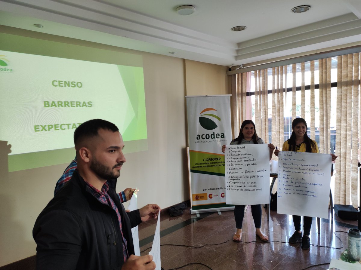 JavierGn13's tweet photo. @acodea_ organiza su primer Taller de promoción para la participación de jóvenes en organizaciones agrarias. Actividad financiada por @AECIDPARAGUAY https://t.co/U3hkHP6S5T
