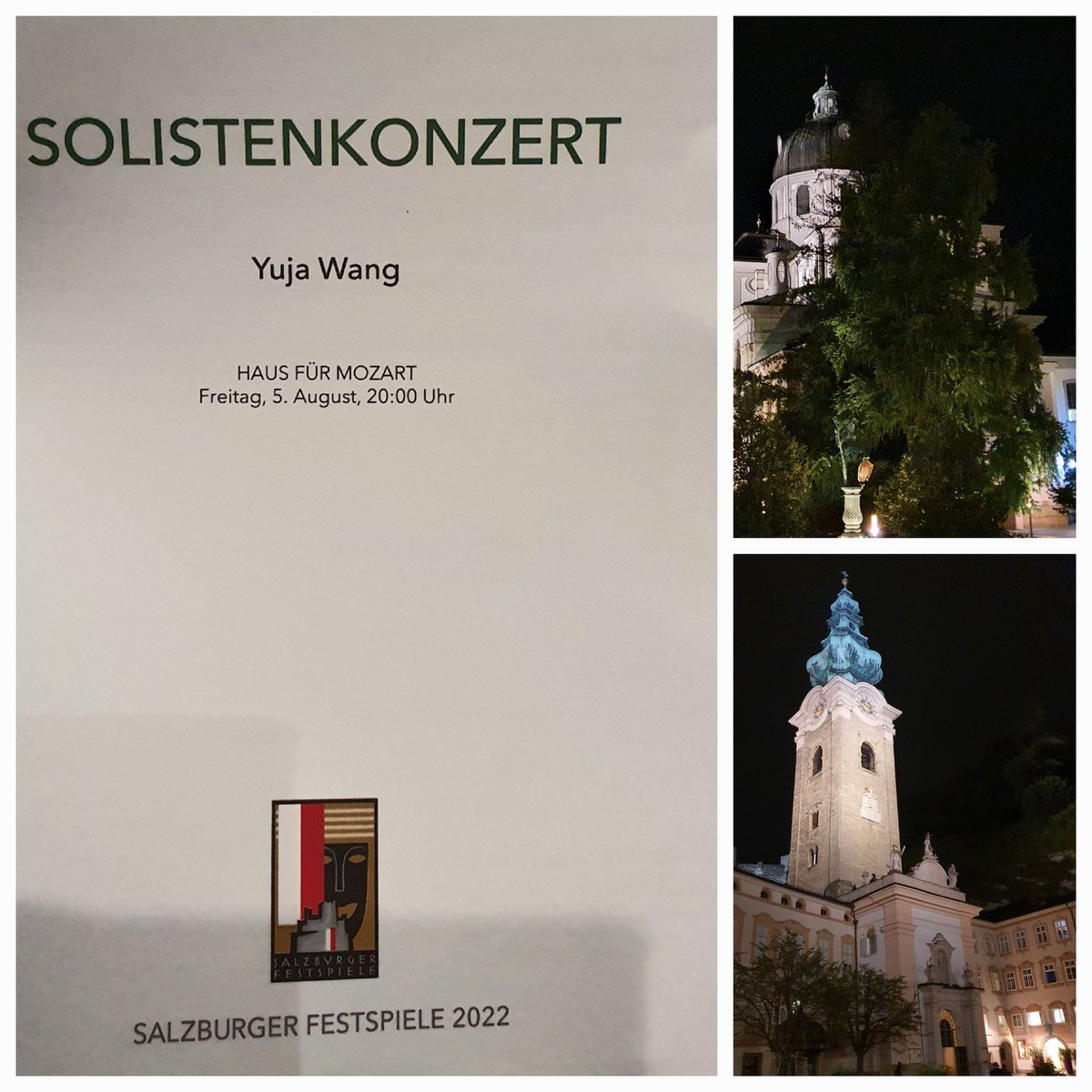Art at its best: This evening we enjoyed <a href="/YujaWang/">Yuja</a> at <a href="/SbgFestival/">Salzburg Festival</a>. Impressive. Touching. Unbelievable. What a pianist .. in the historic setting of #Salzburg, also home of the oldest enterprise in Europe started 803 (!) St Peter Stiftskulinarium