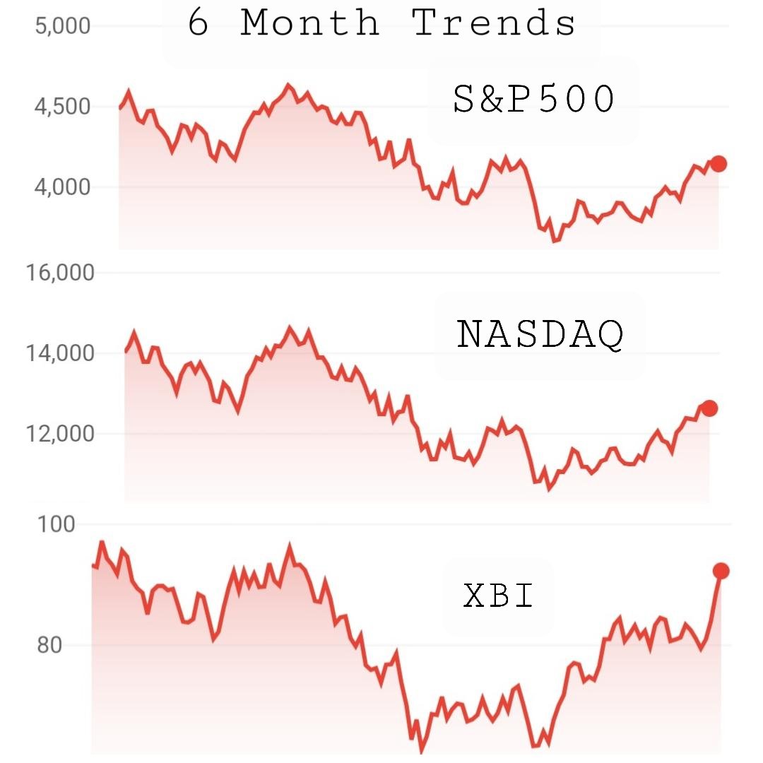 _Eric_Bro_'s tweet photo. #Biotech has been doing work of recent 👏 Let's keep it running!

$XBI
1mo = +13.94%; 6mo = -1.02%
#NASDAQ
1mo = +11.40%; 6mo = -9.69%
#SPX500
1mo = +7.81%; 6mo = -7.55% https://t.co/OPp2yLoTKH