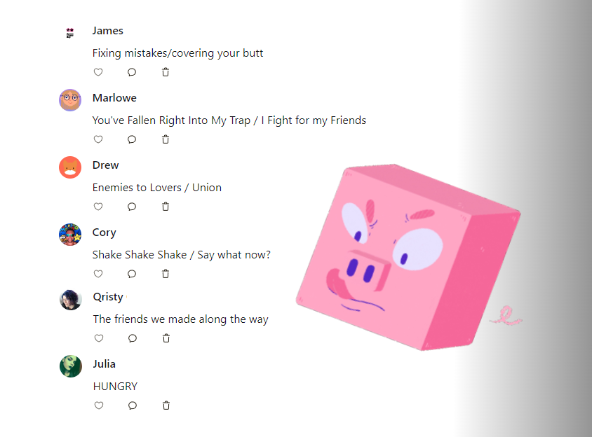PIGSquad's tweet photo. Oooo some good theme suggestions so far! https://t.co/UKovLnv0o7