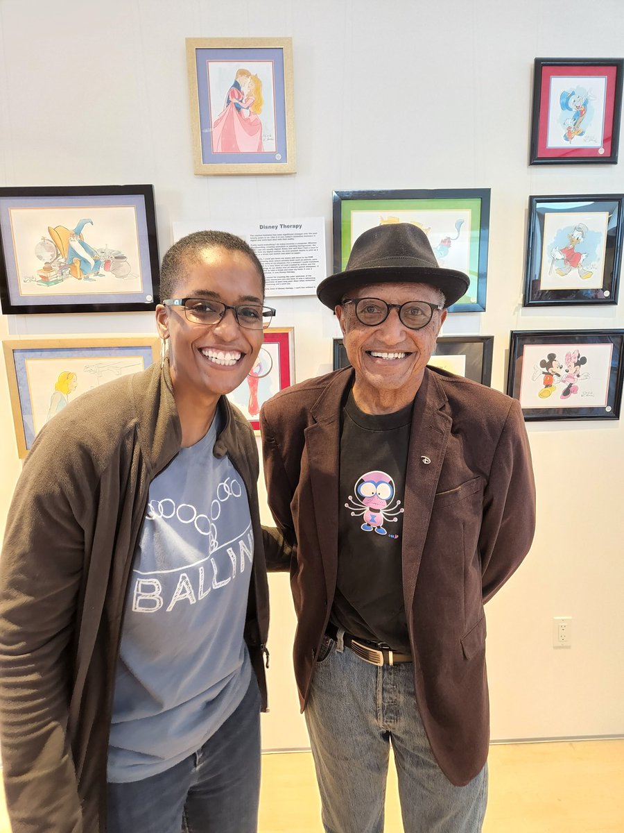blkwmnanimator's tweet image. I thought I posted this yesterday, but these are the pictures my previous tweet is referencing.

Had to go support my buddy, Bob Tyler! And redeem myself and take a clear picture with Floyd Norman! #animationLegends