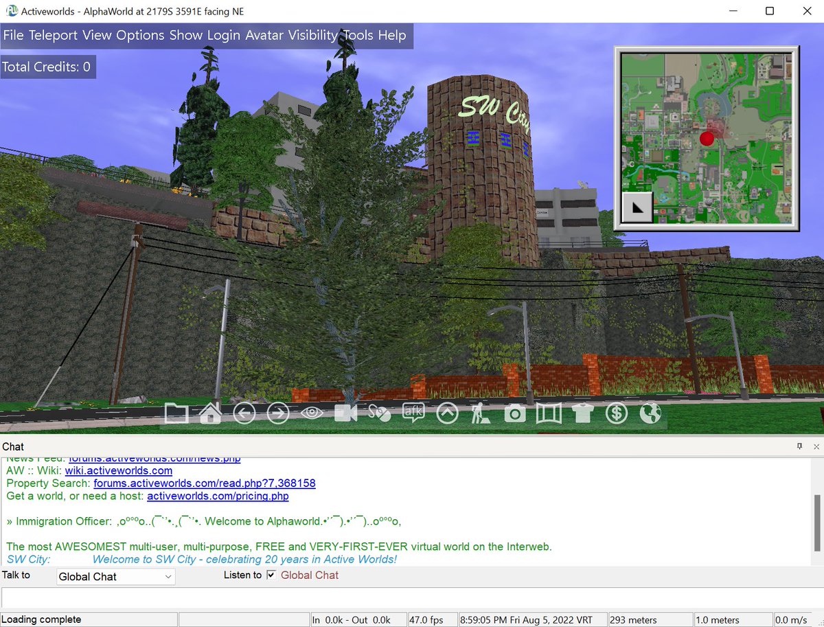 tomires's tweet photo. Spent two evenings building a worldmap+minimap interface with path recording functionality for an old virtual world. It made me realize just how massive this cyberspace really is. #activeworlds https://t.co/U886yLdn0b
