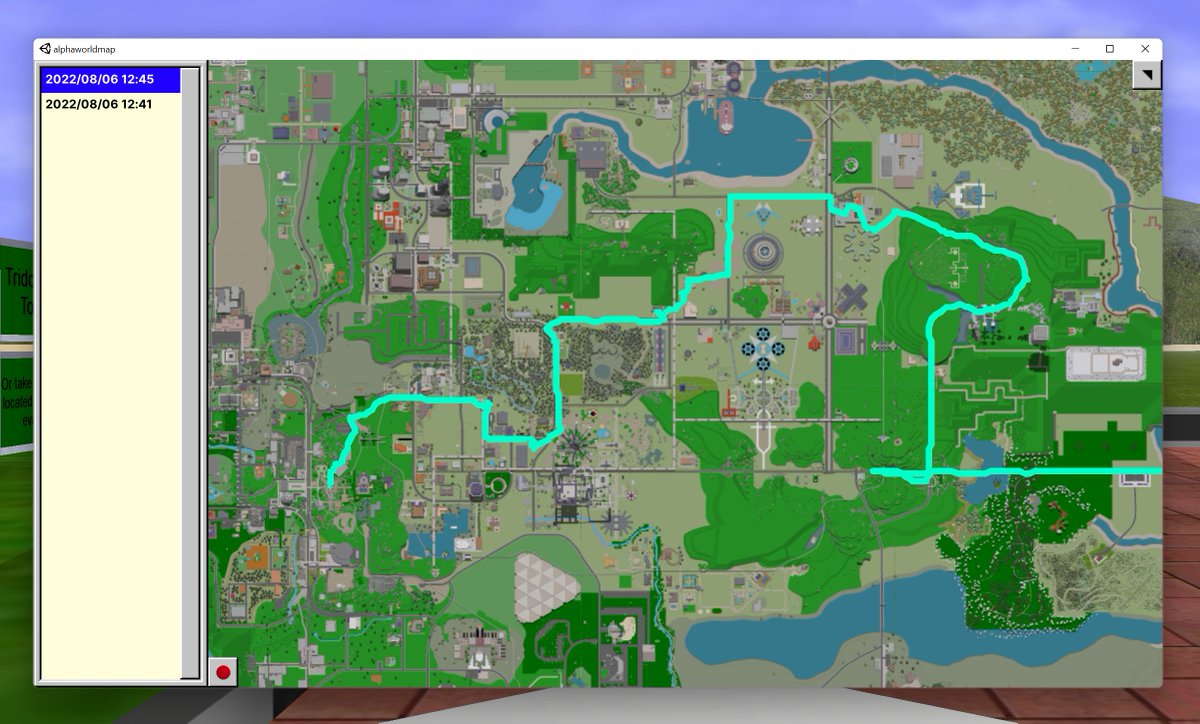 tomires's tweet photo. Spent two evenings building a worldmap+minimap interface with path recording functionality for an old virtual world. It made me realize just how massive this cyberspace really is. #activeworlds https://t.co/U886yLdn0b