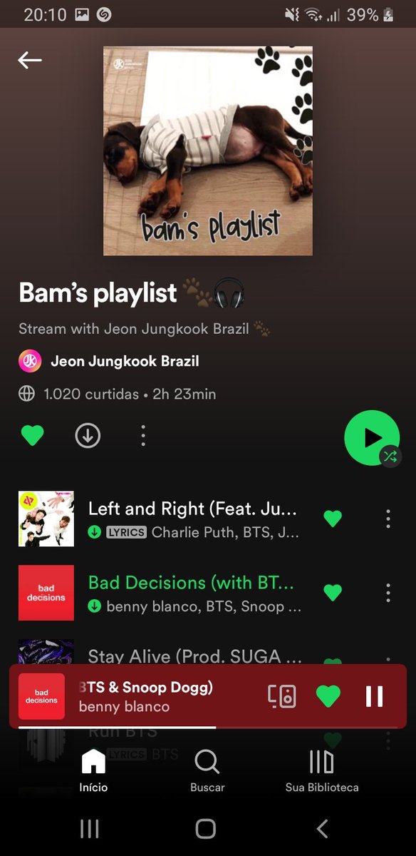 dream_nice3's tweet photo. @JeonJungkook_BR Bad Decisions 😍
#StreamBamsDad 🐾
HISTORY MAKER JUNGKOOK
Stream #LeftandRight by #CharliePuth (Feat. #JungKook of @BTS_twt) @charlieputh https://t.co/8Xr2WYAbcc