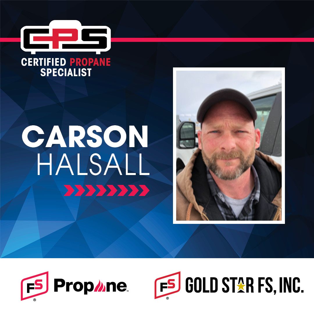 FSCooperatives's tweet photo. Congratulations to Carson Halsall for completing the requirements to earn his Certified Propane Specialist credentials! 

@GoldStarFS1 @CarsonHalsall
#FSProud #FSPropane #WeBringTheHeat https://t.co/gpS56Q9bmY