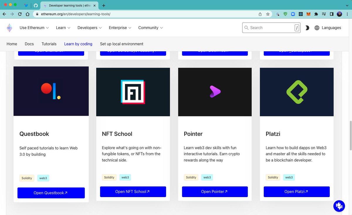 gndx's tweet photo. 🙌 La Escuela de Blockchain y Criptomonedas de @platzi forma parte de las herramientas de aprendizaje para aprender  @ethereum y desarrollar en #Web3 💚

👇 Que maravilloso trabajo del equipo de #cryptocositas
https://t.co/6IpaStypsn https://t.co/T2woFYXg1S