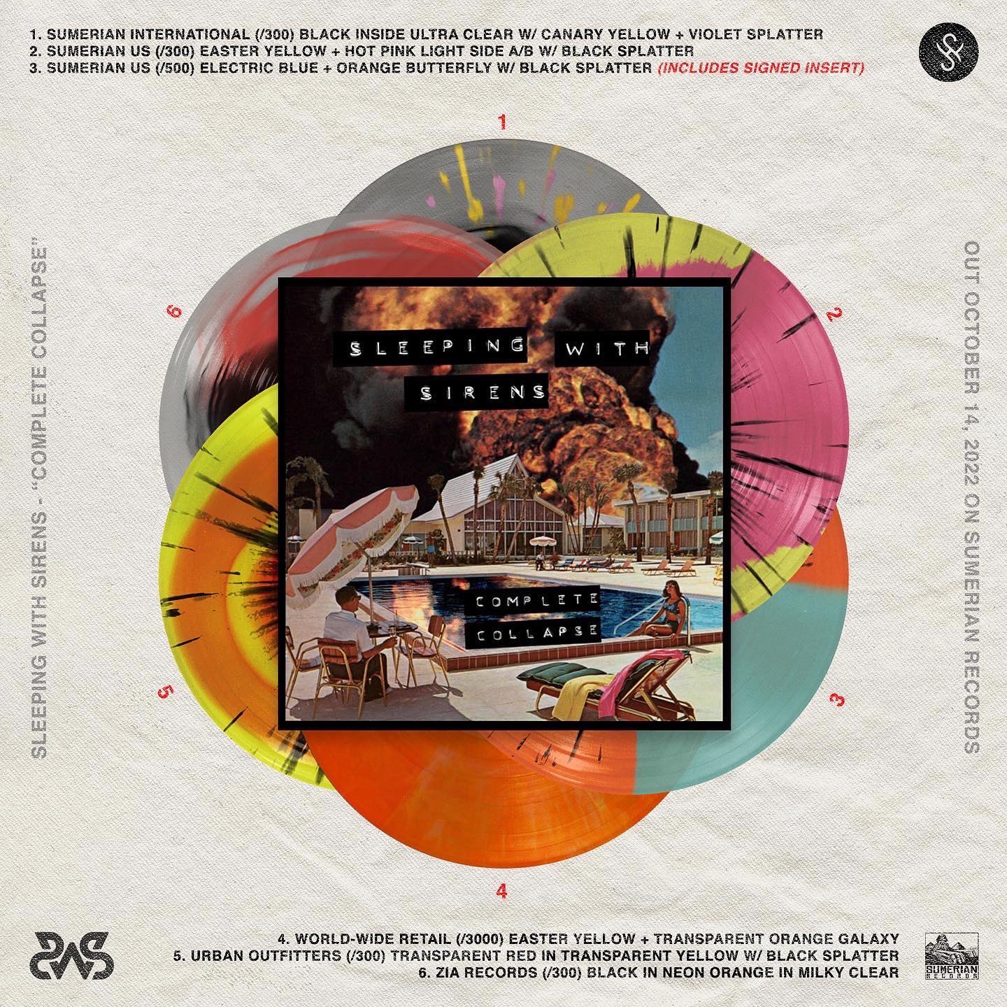 Sleeping With Sirens on Twitter Collapse Vinyl Variant