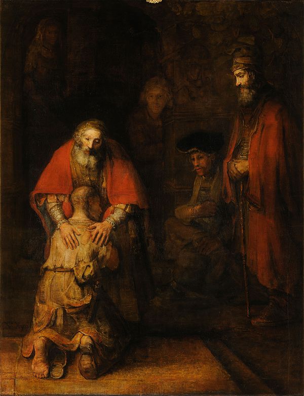 russramsey's tweet image. Using composition to lead the eye allows the artist to tell a story in a single frame. We take in bits of information in sequence. How does Rembrandt lead you through The Return of the Prodigal Son (1669)? Where do you start? Finish? #ArtWednesday #VisualPath #LearningToSee