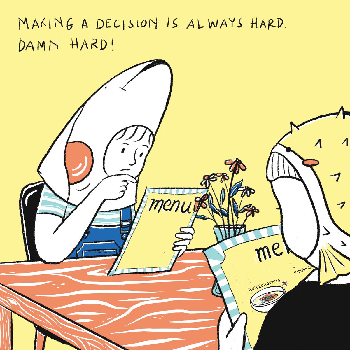 salmoncartoon's tweet photo. Choices 😵‍💫 (1/2) https://t.co/usDNbaSj7a