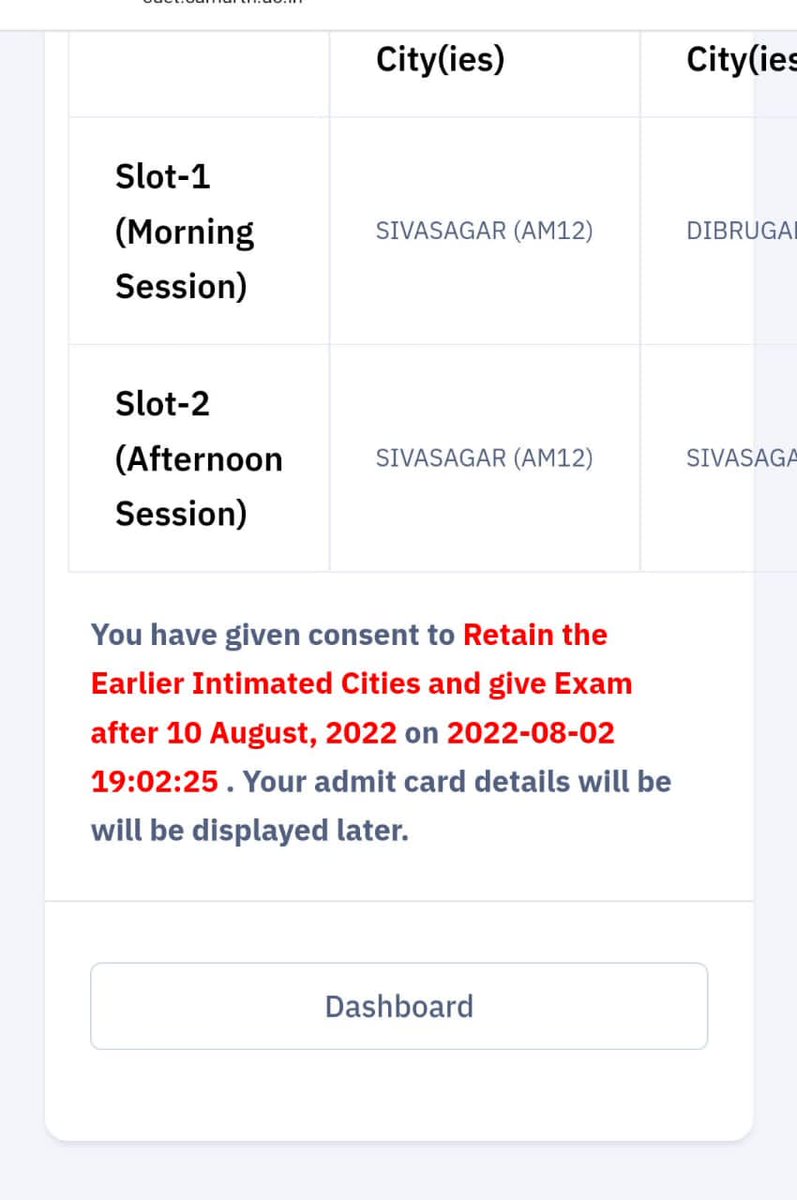 being_prabhat's tweet photo. @DG_NTA Sir at 1st my exam is showed after 10th August,But now it is shwed at 6Th August.. i mean today
Mail of downloading the admit card came at 8.10 am todayhow it is possible to write the exam today. 
@manashTOI PLEASE HELP
I sent mail this,but no response
 #CUET #cuetphase2 https://t.co/S4L1KIWWG8