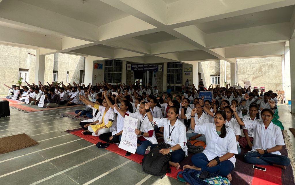 DIYAPAT95061971's tweet photo. PhD, PG doctors and internship students supports all veterinary students and join the strike against low stipend given by the Gujarat Gov.
@CMOGuj @Bhupendrapbjp 
@RaghavjiPatel @KanuDesai180 
#Increase_Guj_Vet_Stipend
#Guj_vet_union
#Guj_veterinary_students_on_strike https://t.co/XQPu9pe5kp