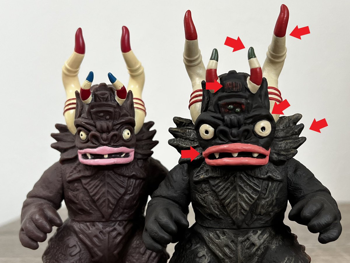 ウルトラ怪獣シリーズ マケット怪獣 ミクラス」 ⇧の部分が主に造形を