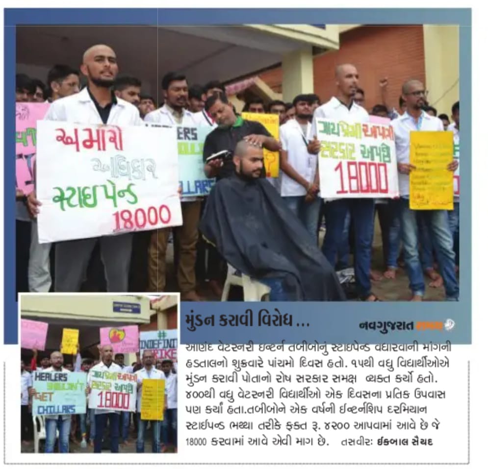 હાલ સુધી બેઠી હતી સરકાર જંપીને,કામે લગાડી દીધા બધાય ને લમ્પી એ,કામ થતા જ ભૂલી જાય પશુવૈદ્યો ને ,આ સરકાર તો બહુ જ દંભી છે.
#Increase_Guj_Vet_Stipend
#Guj_vet_union <a href="/CMOGuj/">CMO Gujarat</a> <a href="/Bhupendrapbjp/">Bhupendra Patel</a> <a href="/KanuDesai180/">Kanu Desai</a> <a href="/RaghavjiPatel/">Raghavji Patel</a> <a href="/CRPaatil/">C R Paatil</a> <a href="/BJP4Gujarat/">BJP Gujarat</a> <a href="/Divya_Bhaskar/">Divya Bhaskar</a> <a href="/Drvet29/">Dr Vet</a> <a href="/VtvGujarati/">VTV Gujarati News and Beyond</a>