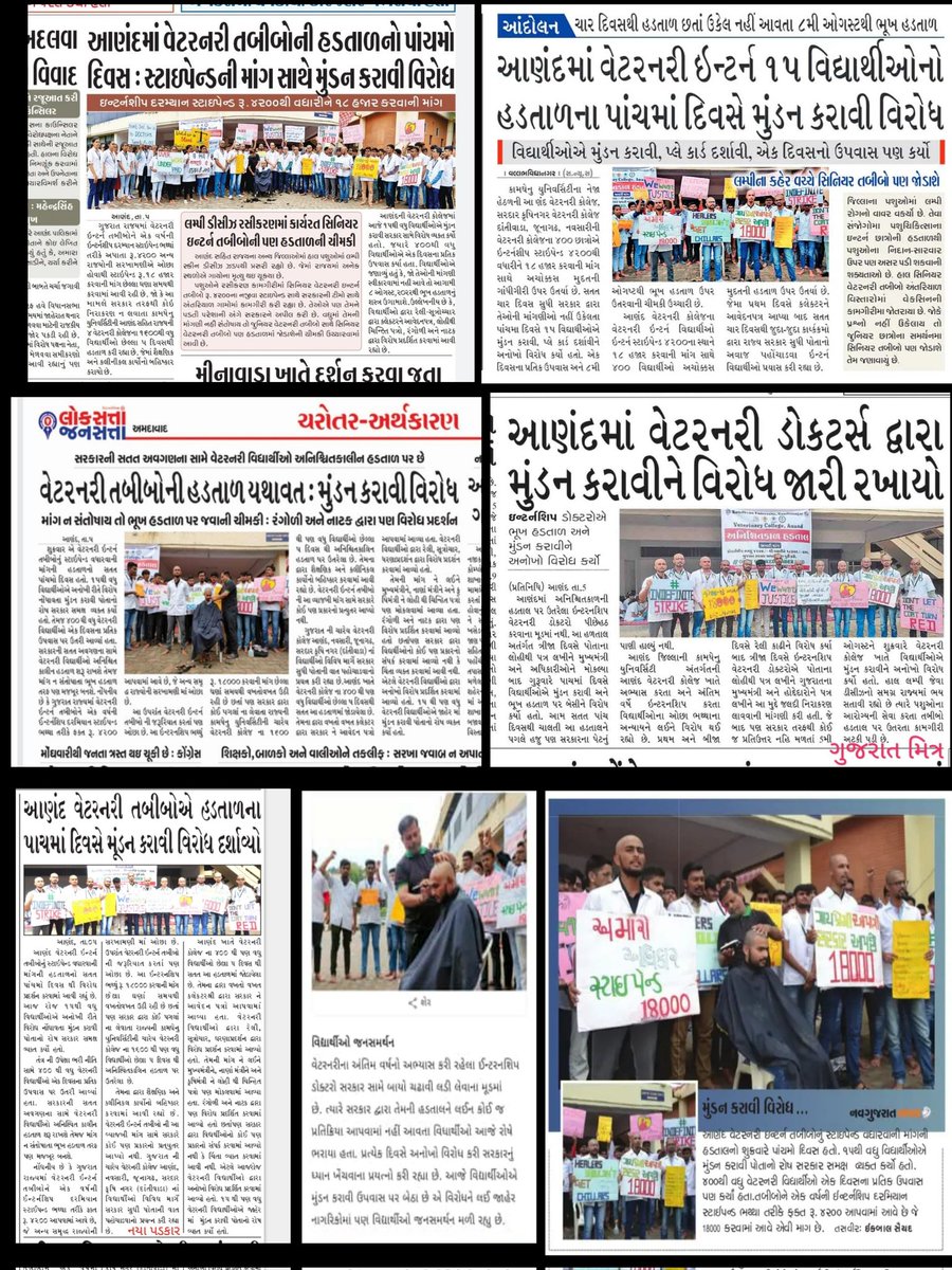 હાલ સુધી બેઠી હતી સરકાર જંપીને,કામે લગાડી દીધા બધાય ને લમ્પી એ,કામ થતા જ ભૂલી જાય પશુવૈદ્યો ને ,આ સરકાર તો બહુ જ દંભી છે.
#Increase_Guj_Vet_Stipend
#Guj_vet_union <a href="/CMOGuj/">CMO Gujarat</a> <a href="/Bhupendrapbjp/">Bhupendra Patel</a> <a href="/KanuDesai180/">Kanu Desai</a> <a href="/RaghavjiPatel/">Raghavji Patel</a> <a href="/CRPaatil/">C R Paatil</a> <a href="/BJP4Gujarat/">BJP Gujarat</a> <a href="/Divya_Bhaskar/">Divya Bhaskar</a> <a href="/Drvet29/">Dr Vet</a> <a href="/VtvGujarati/">VTV Gujarati News and Beyond</a>