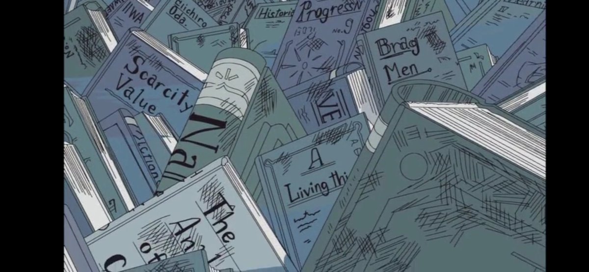 lyonwhite5's tweet photo. @Tekking10 rewatching one piece as fans do as I paused on this lil gem oda slipped his names in to the annuals of history (in one piece at least) the other titles peaked my interest,  does that say the bridge man, maybe on the great bridge 
Episode 278, 12:36 (or 11:01 remaining) https://t.co/OY1utRyDTL