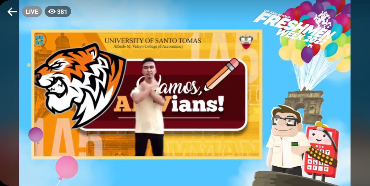 UST_ASC's tweet photo. Have your favorites already? Do not rush!😍

Here are 1A4, 1A5, and 1A6 setting UProaring fire on the virtual stage. 

#UpandBeyond
#FreshmenWeek2022
#Illumin18Paths https://t.co/ONYi0EtCke