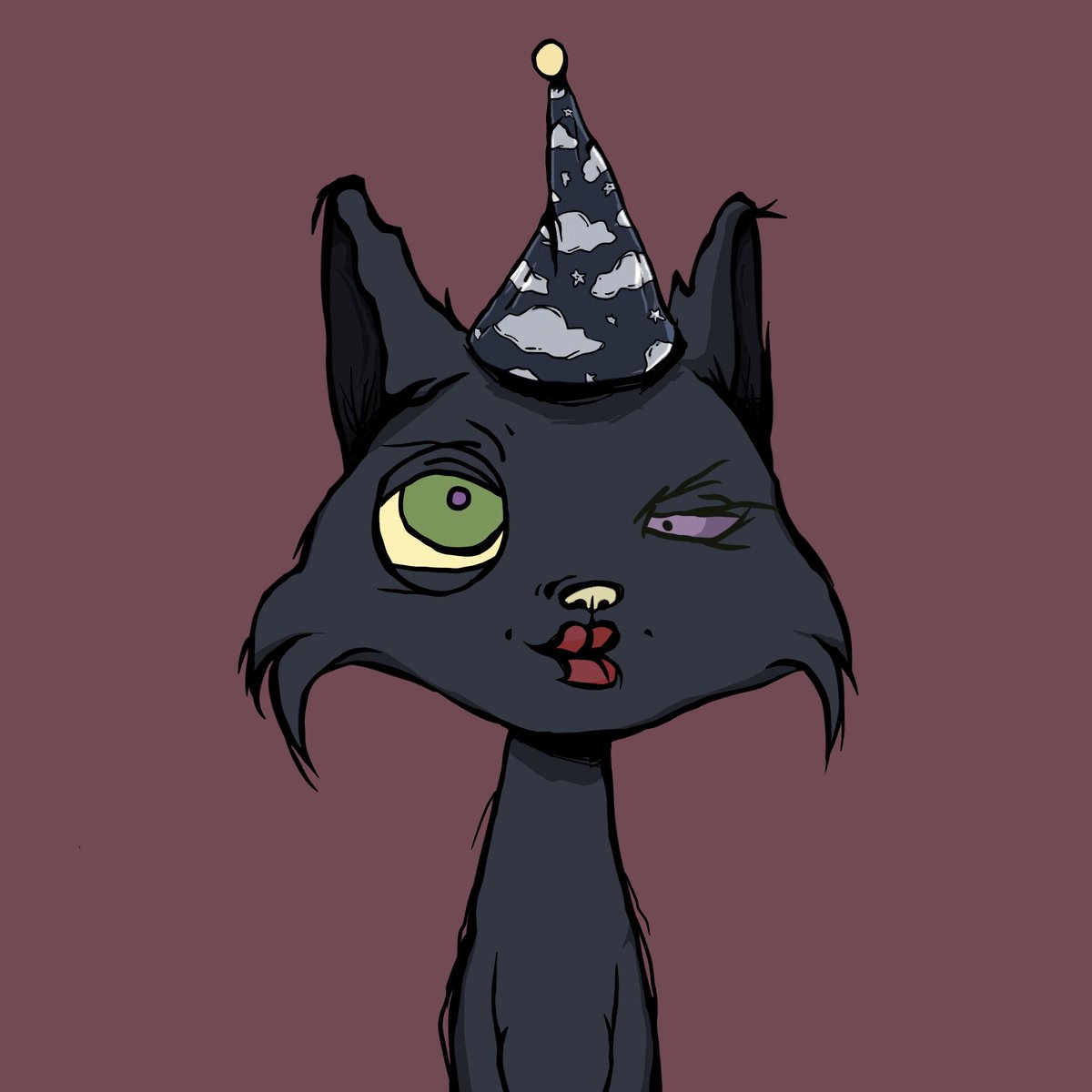 alexoleyplease's tweet photo. Just discovered @mudcatswtf and LOVE the ART! All the best things come out of the mud. Man, am I glad I got in early. They’re flying fast and pretty. 🌜😻🐈 https://t.co/1bhVpEA5MW