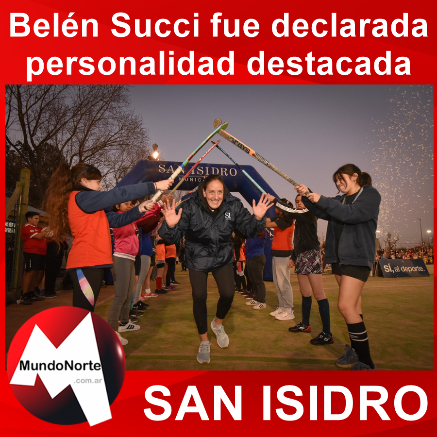 MundoNorteTW's tweet photo. Belén Succi fue declarada personalidad destacada de San Isidro
https://t.co/9D5jP20trU
#sanisidro #belen #succi #hockey #Leona #arquera #LasLeonas #mundonorte https://t.co/LtzitMRYT5