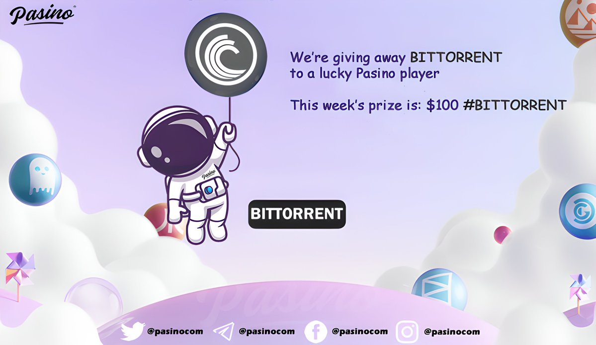 Exchange, Vault, Fortune Quest and Towers! Enjoy what's new at Pasino.com with #BITTORRENT 🥳

🏆4 winners x 25$ #BTT each
⌛️ 48 hours

🔹RT &amp; Follow us
🔹Tag a friend using #Giveaway #Crypto

🎁Bonus: Leave your username for random tips

#Bitcoin #Binance