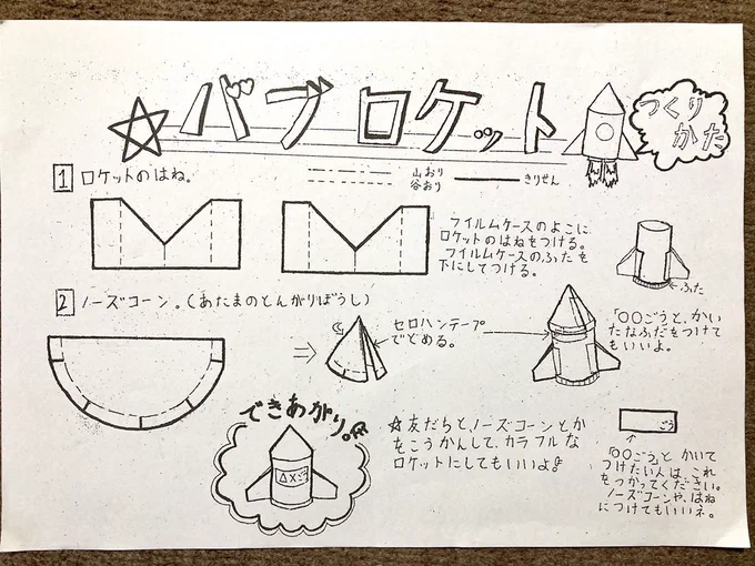 小学生のころに書いた工作レシピ🚀 