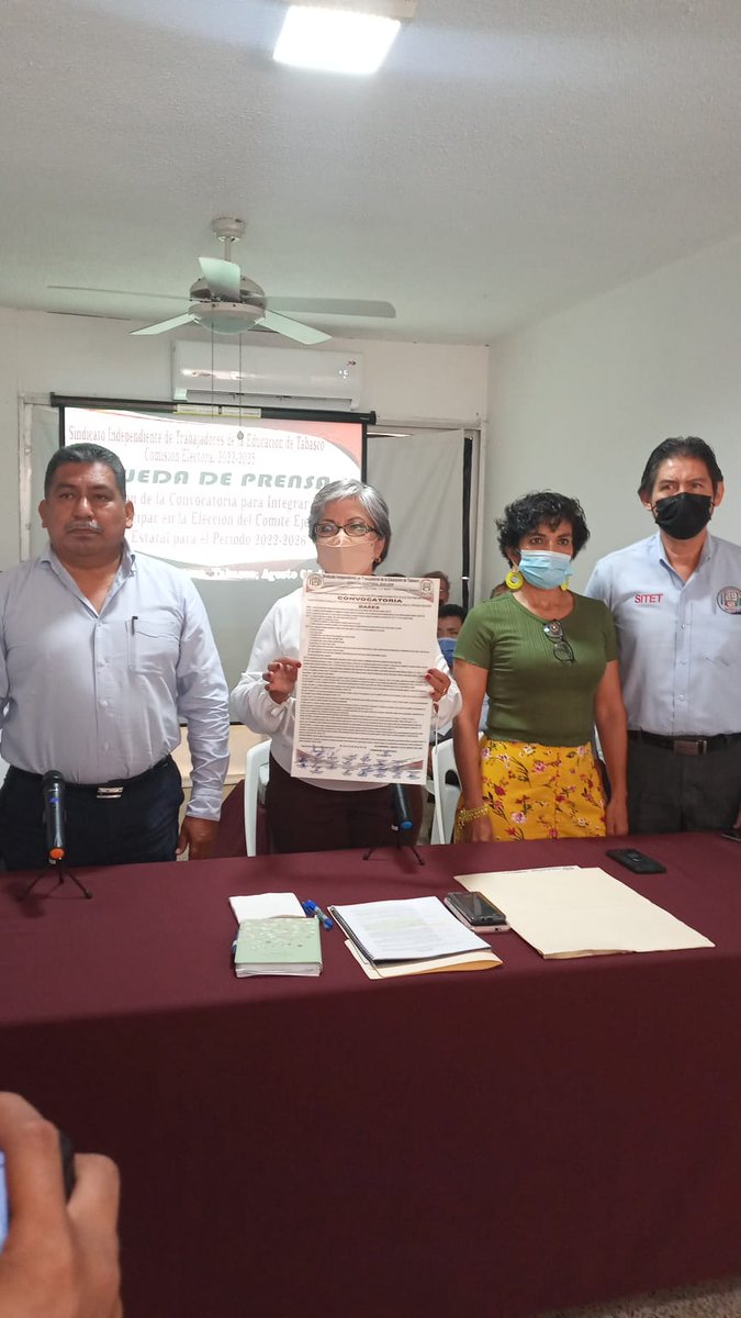 sitet_tabasco's tweet photo. Convocatoria para integrar el nuevo Comité Ejecutivo Estatal 2022-2026.
Nota completa 👉 https://t.co/Y4N82FKO14 https://t.co/VA5YaQZIFa