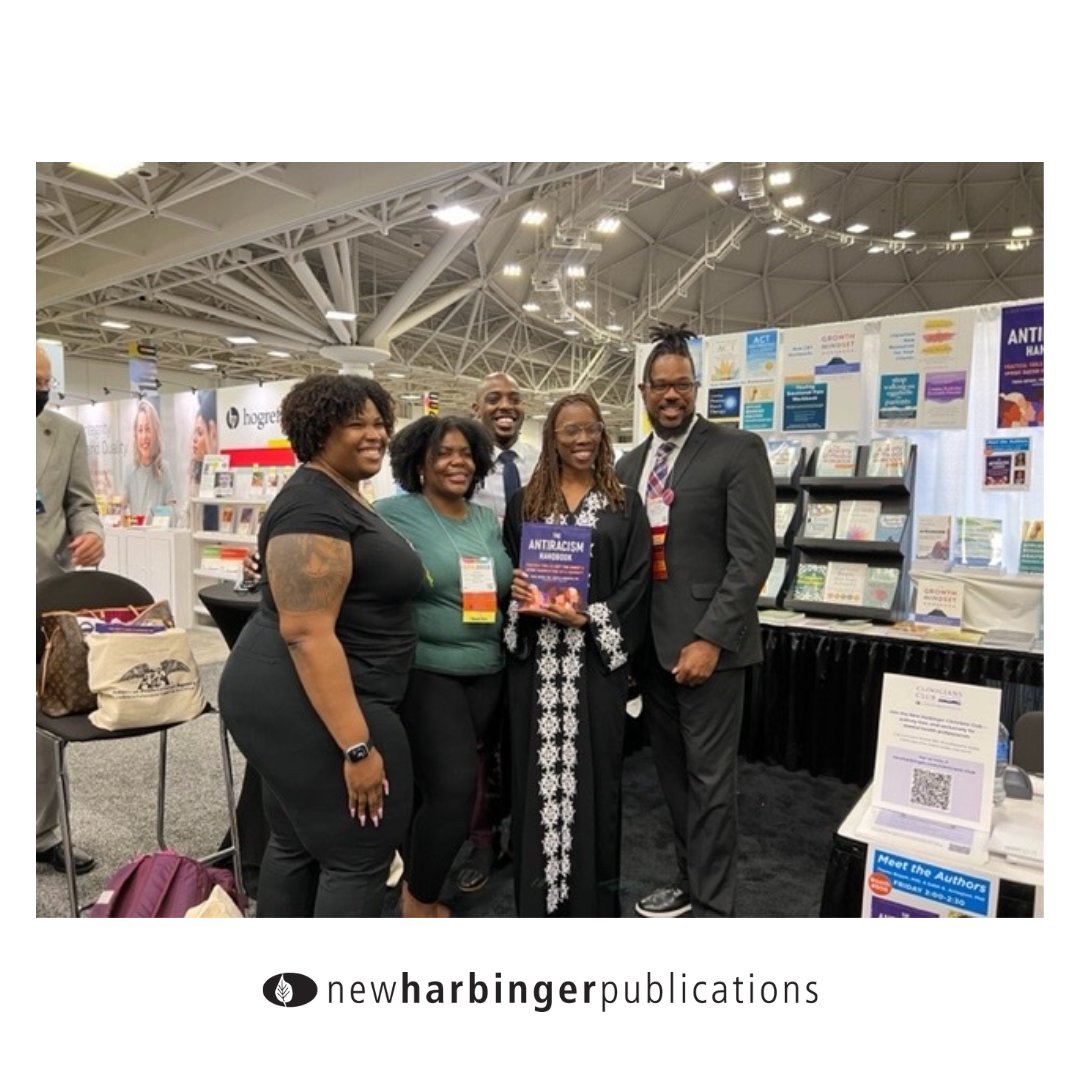 NewHarbinger's tweet image. At #APA2022. Today we were honored to have Dr. Thema Bryant, current APA president and coauthor of The Antiracism Handbook, sign copies of her book in the New Harbinger bookstore.

Thank you for having us this year APA!