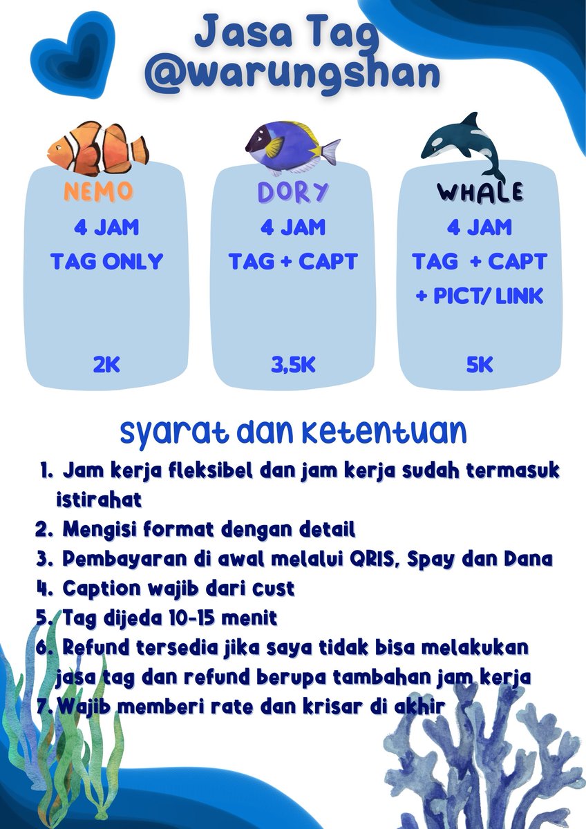 warungshan's tweet photo. masih ada yang need jastag halfday? #zonauang https://t.co/PZmWwDLtE1
