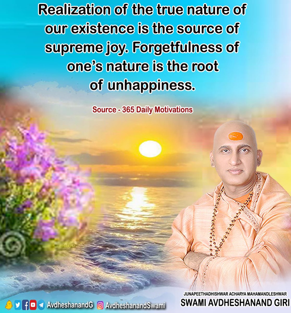 AvdheshanandG's tweet photo. कला व वास्तु की विविध विधाओं के साथ पारम्परिकता व अतीत की श्रेष्ठताओं को सहेजने का आशय अपने आत्मगौरव की अभिव्यक्ति से है।भारतीय संस्कृति निसर्ग  नियामकों के साथ नित्य एकीकृत है; इस  दिव्य संस्कृति का उपासक होने पर हम भारतीय गौरवान्वित हैं! 

#AvdheshanandG_Quotes #HarGharTiranga https://t.co/tpkrwJ25xe
