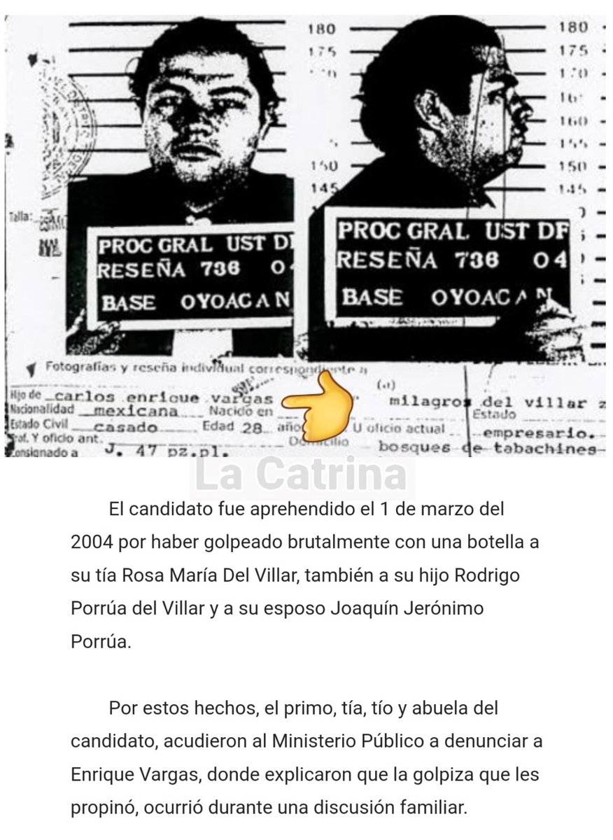 catrina_nortena's tweet photo. 🚨 El candidato Panista por el Estado de México, Enrique Vargas, fue arrestado por Golpear Brutalmente a su Familia.

Puras fichitas criminales en el PAN... https://t.co/ckK0BRUslK